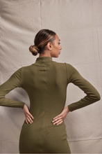 Load image into Gallery viewer, Skivvy Rib Dress Olive